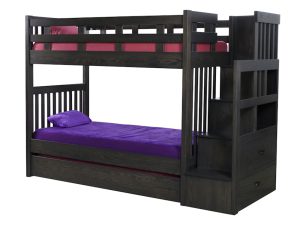 Amish Twin Bunk Bed with Staircase