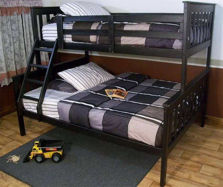 Kids Twin Mission Bed with Safety Rails from DutchCrafters Amish