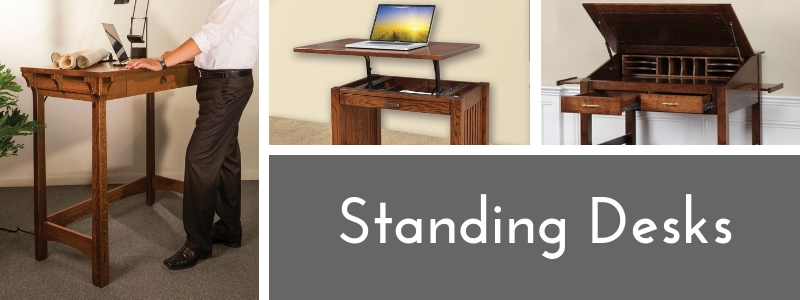 Solid Wood Standing Desks From Dutchcrafters Amish Furniture